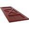 Ekena Millwork True Fit PVC Center X-Board Farmhouse Fixed Mount Shutters, Pepper Red , 12W x 42H, PR TFP107FH12X042MR - alternate 12